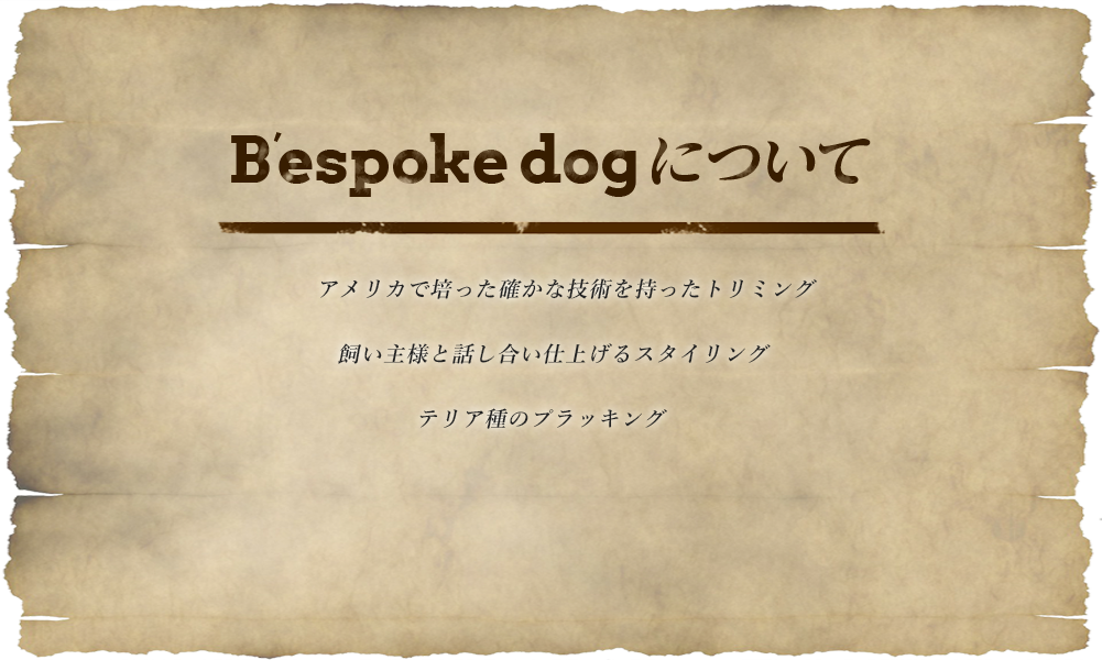 B’espoke dogについて